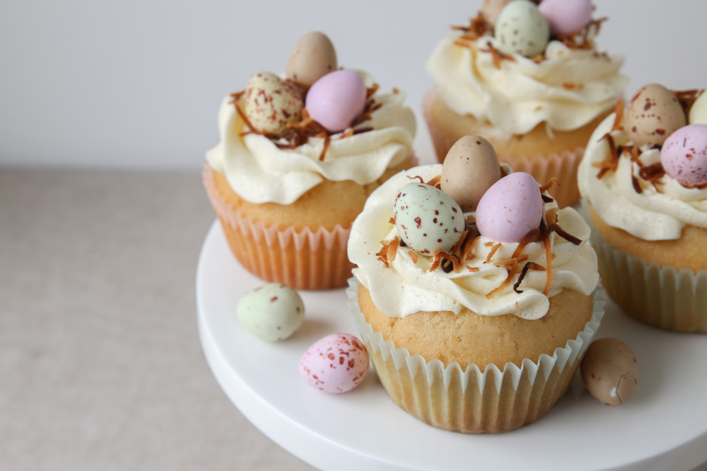 Homemade Easter eggs cupcakes
