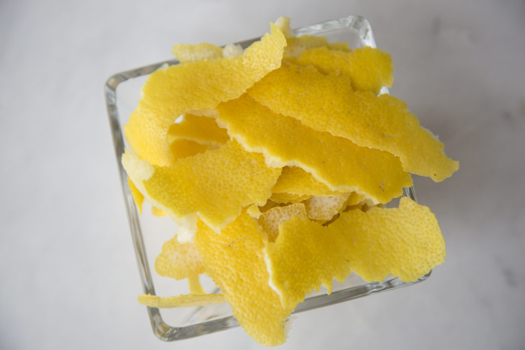 Lemon peels are a key ingredient for limocello