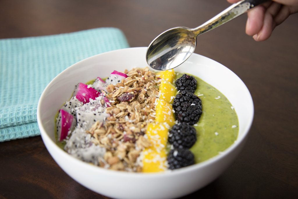Kale and Fruit Smoothie Bowl