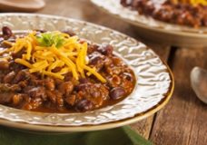 A comforting bowl of chili makes a great dinner for the colder months.