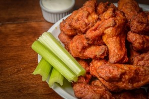 Buffalo wings are the perfect snack for watching a game.
